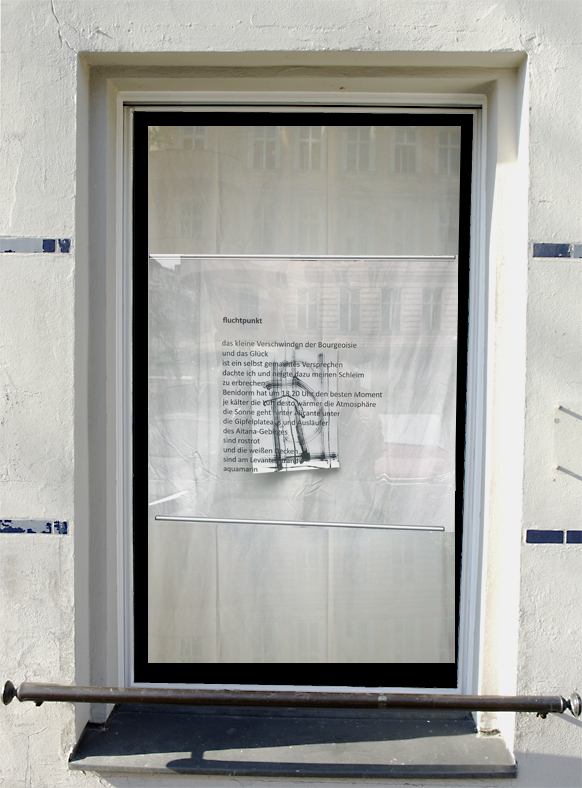 Toni Kleinlercher, Installation:  Fluchtpunkt - etymdrawings