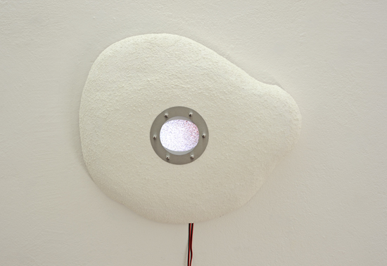 Wolfgang Neipl Muschel Denkt Anders, (Shell thinks differently), 2023 multimedia objects ø 35 cm